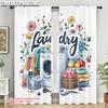 Set Of 2 Plane Printing Pattern Curtains Laundry Department Cartoon Design Polyester Without Rod Versatile All Ldeal Curtain