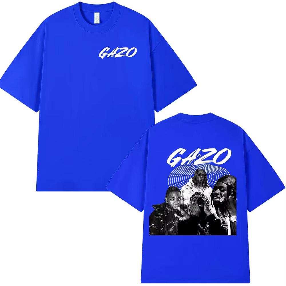 Rapper Gazo album graphics 100Cotton music Tshirt Men 2026 New Summer Hip hop unisex ventilate Short sleeve shirt fan gifts