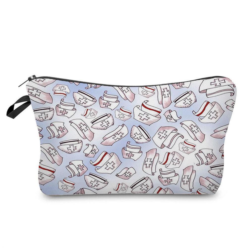 Women Nurse Print Cosmetic Bag Toiletries Organize Travel Storage Case 6863
