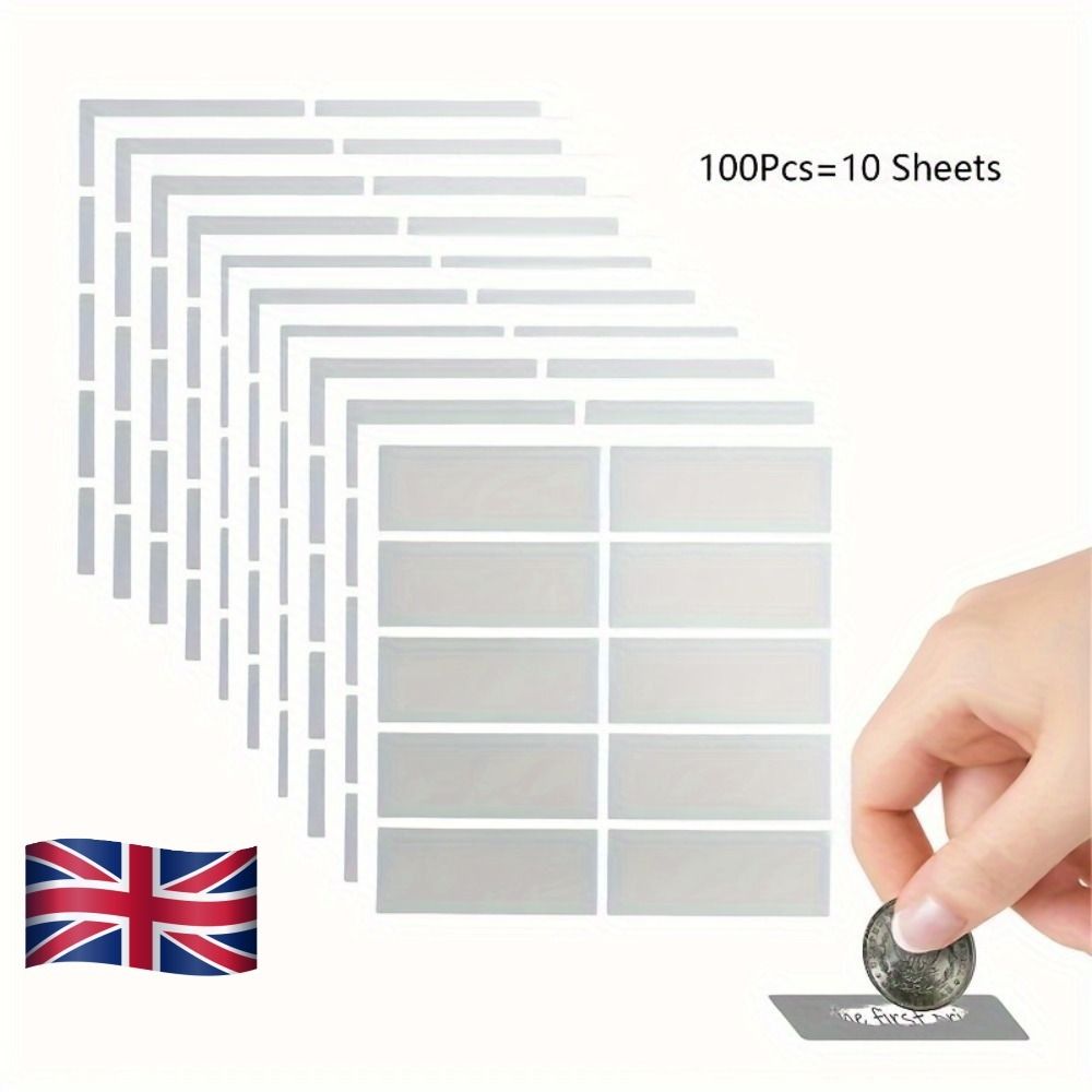 100pcs Funny Scratch Off Stickers Rectangular Scratch Off Cards DIY Saying Riddle Answer Password
