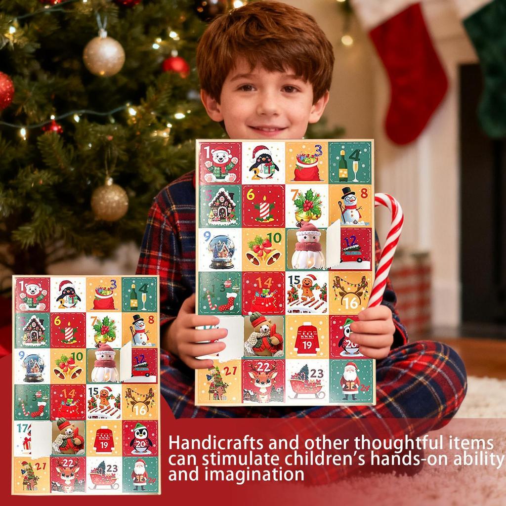 5Pcs Christmas Surprise Empty Blind Box 24 grids Child Countdown Advent Calendar Box Poked With Finger Empty Gift Packing Boxes