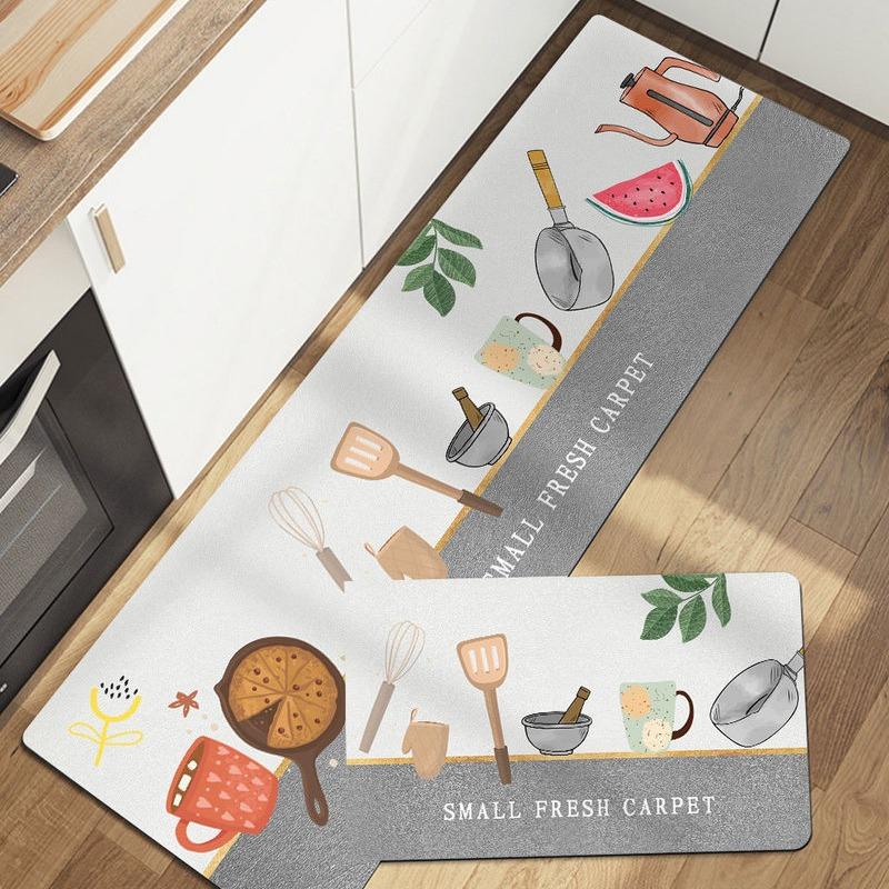 Non-slip Soft Diatom Mud Mat Bathroom Entry Toilet Long Kitchen Door Entry Mat Absorbent Quick Drying