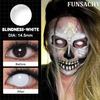 FUNSACHY Cosplay Black White Contact Lenses for Eyes 1Pair Colored Anime Lens Eye Makeup Pupil Halloween Women Men's Accessories