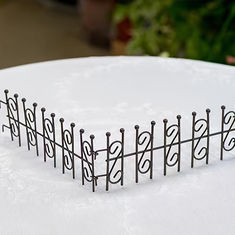 1PC Small Planter Railing for Indoor/Outdoor Use Handcrafted Wrought Iron Garden Ornament 19x6.5cm