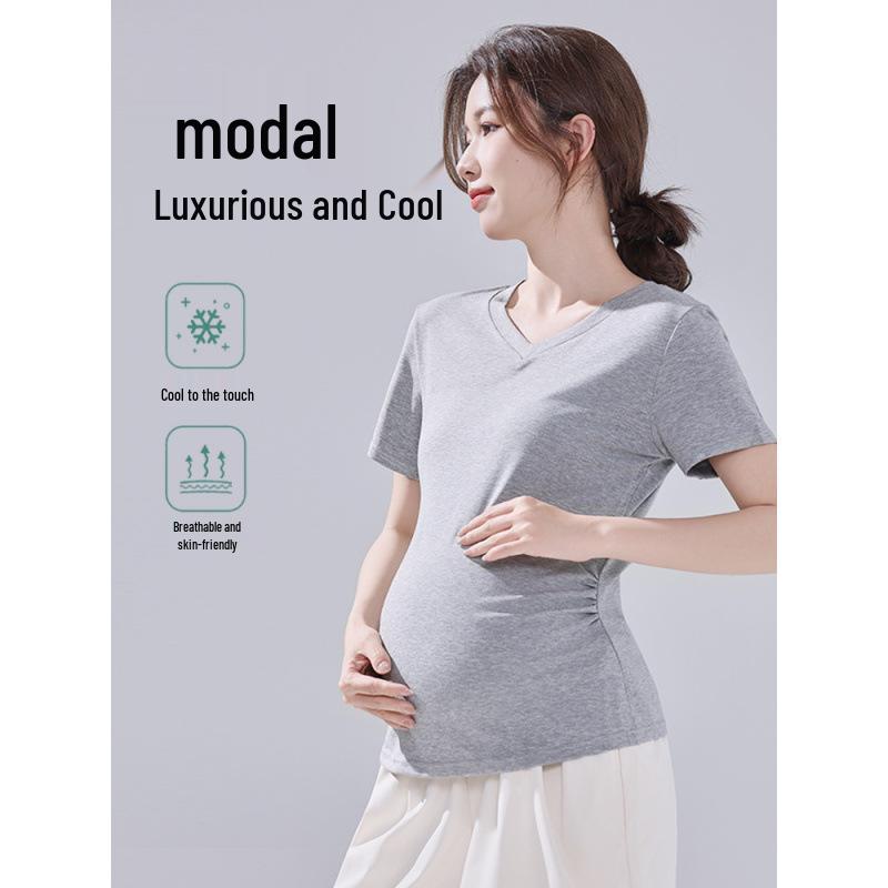 Korean Style Loose Maternity Summer Tops L