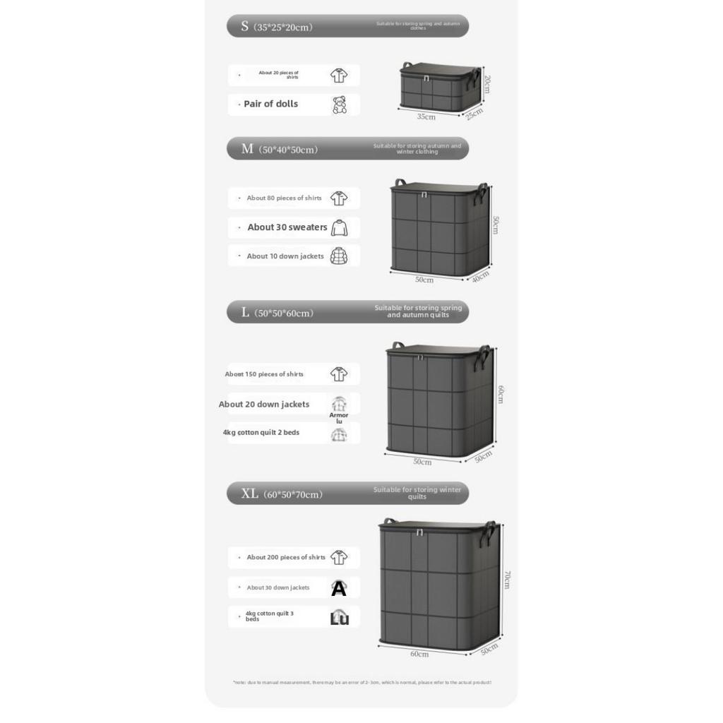 Quilt Storage Bag for Clothes and Bedding, Cotton Quilt Organizing Bag, Black Woven Bag, Capacity for Moving, Packing, Thickening, Extra Large