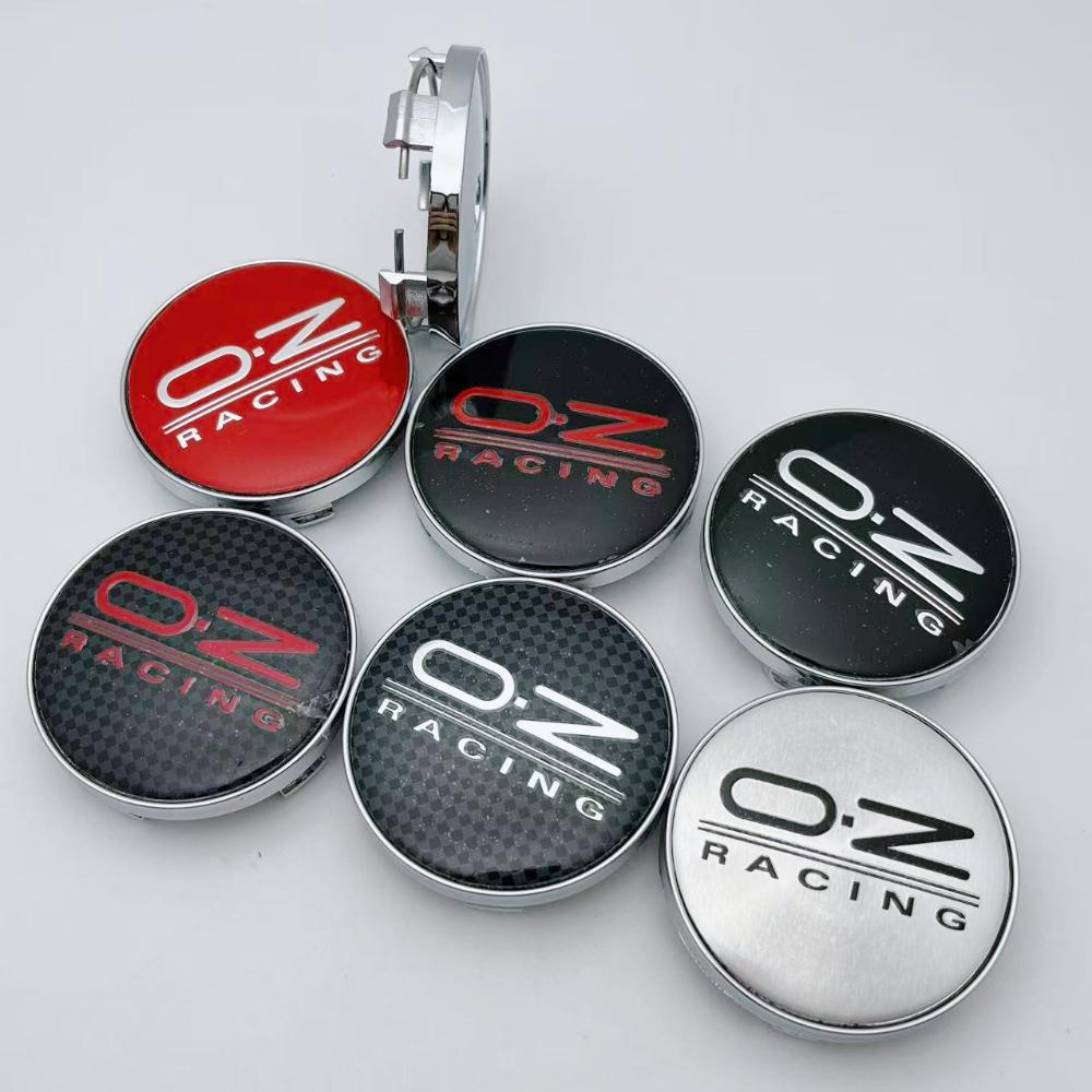 4Pcs 60mm Car Wheel Center Caps With OZ O.Z Racing Logo Emblem Badge Wheel Hubcaps Auto Rim Hub Cover Car Accessories