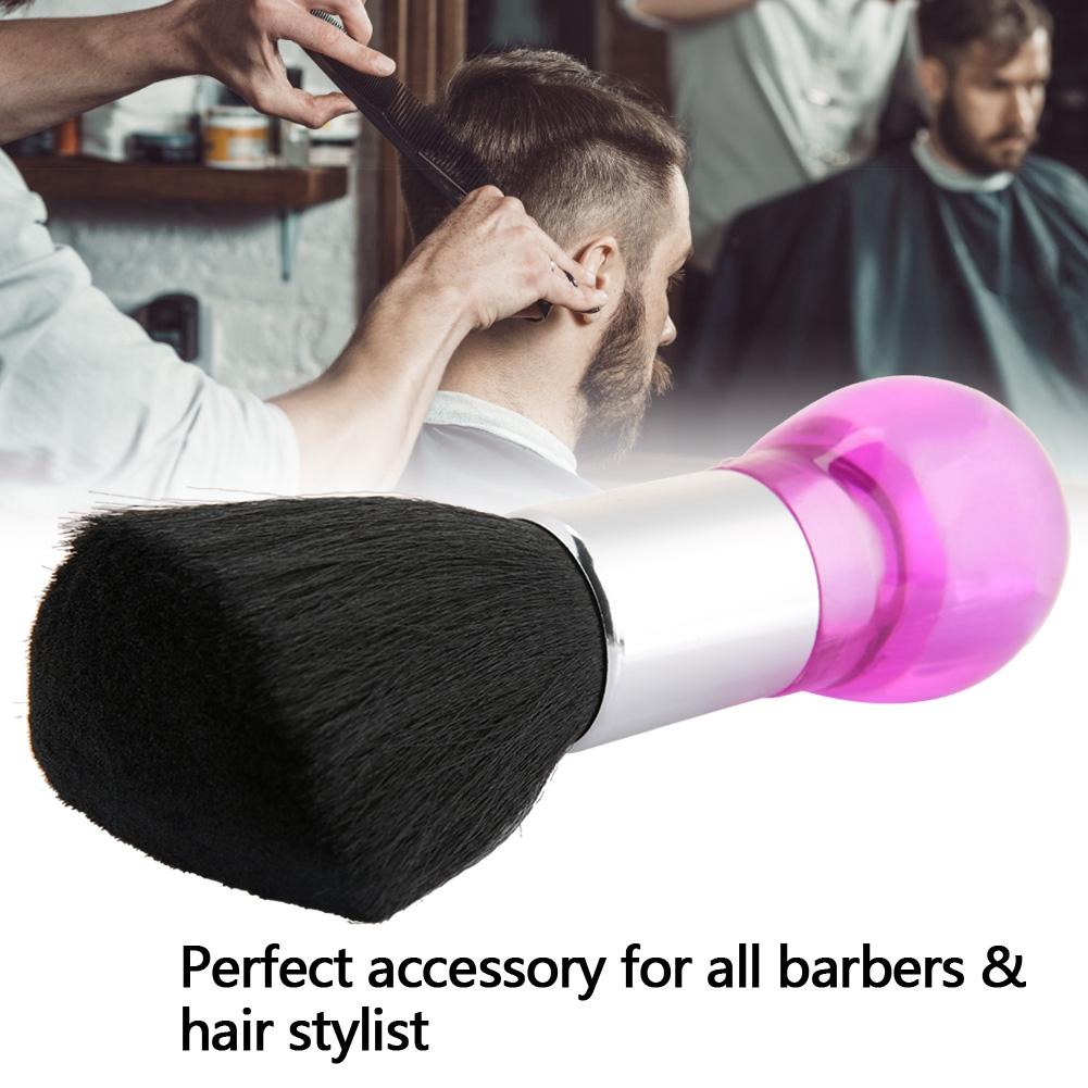 Neck Face Duster Brush Barber Hair Clean Hairbrush Cutting Hairdressing Styling Tool (Pink)