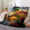 Watermelon Fruit Print Throw Blanket Soft Warm Flannel Bed Cover For Home Decor  Travel Lightweight Pattern