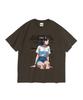 EMEIJIGEULAEM (Boxy Tee) Maggram City Girl Graphic Short Sleeve T-Shirt (Khaki)