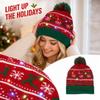 Women's Christmas Light-Up Knit with Design, Multicolor Glowing Winter Hat