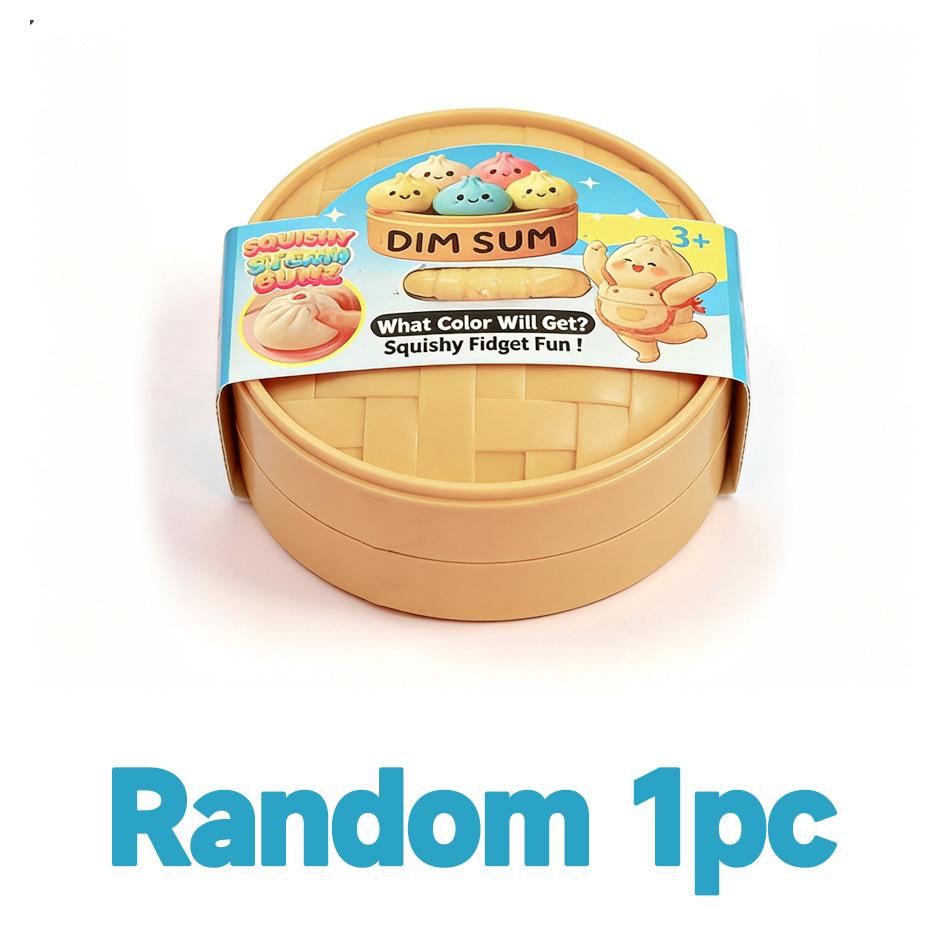Nieuwe Kleurrijke Glitter Kralen Gevulde Dumpling Squishy, Blind Box met Cadeaubox Verborgen Stijl, Stressverlichtend Sensorisch Knijpspeelgoed