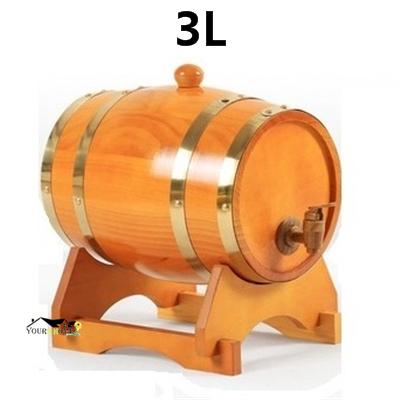 3L Beer Brewing Keg Vintage Wood