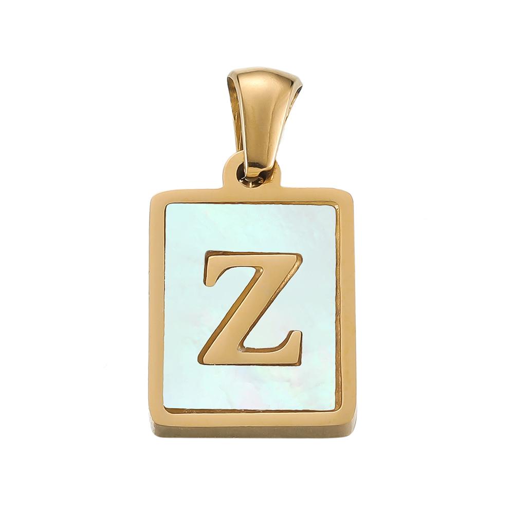 

1pcs/lot Stainless Steel 12*22.5mm Rectangle Shape A-Z Charms Pendants for DIY Bracelet Necklace Jewelry Making Accessories