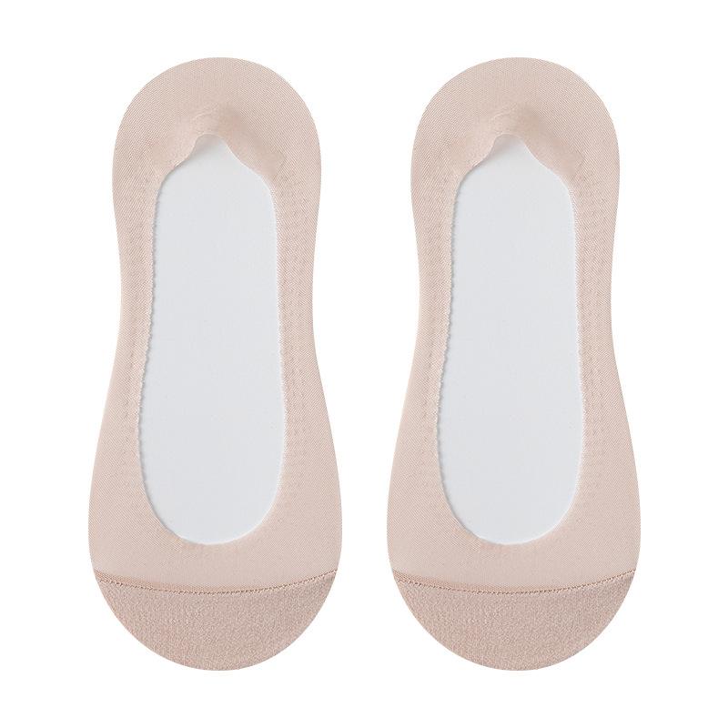 Socks, Ice Silk Boat Socks, Non-Slip Heel Shallow Socks, Summer Thin Breathable Invisible Socks, Cotton Socks