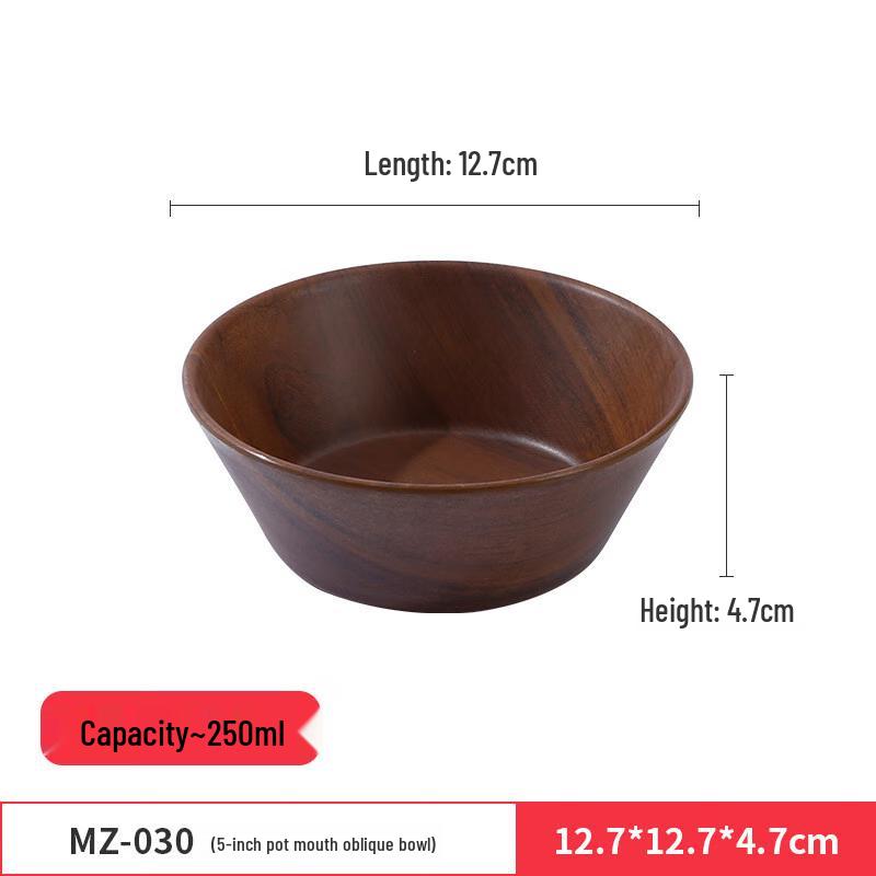 Japanese Style Imitation Wood Grain Melamine Noodle Bowl