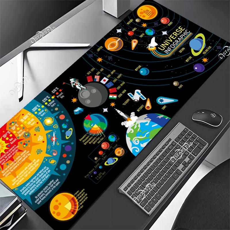 Universe Computer Mouse Pad XL Solar System Gaming Gamer Mat Space Large Mousepad for Keyboard Deskmat Starry Sky xMM XXL