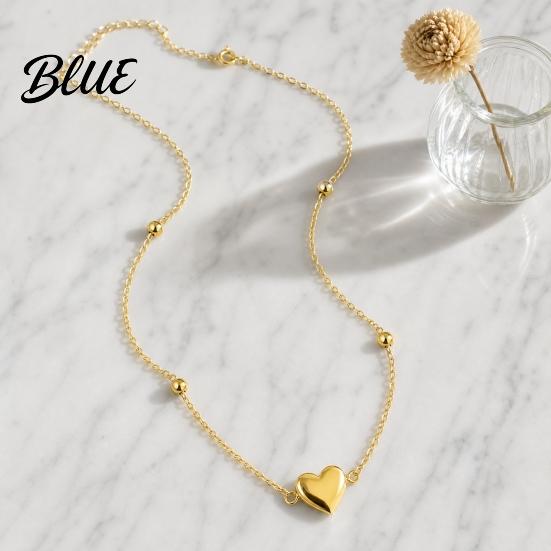 Durable Fashion Jewelry Heart Charm Necklace Women Love Skin-friendly