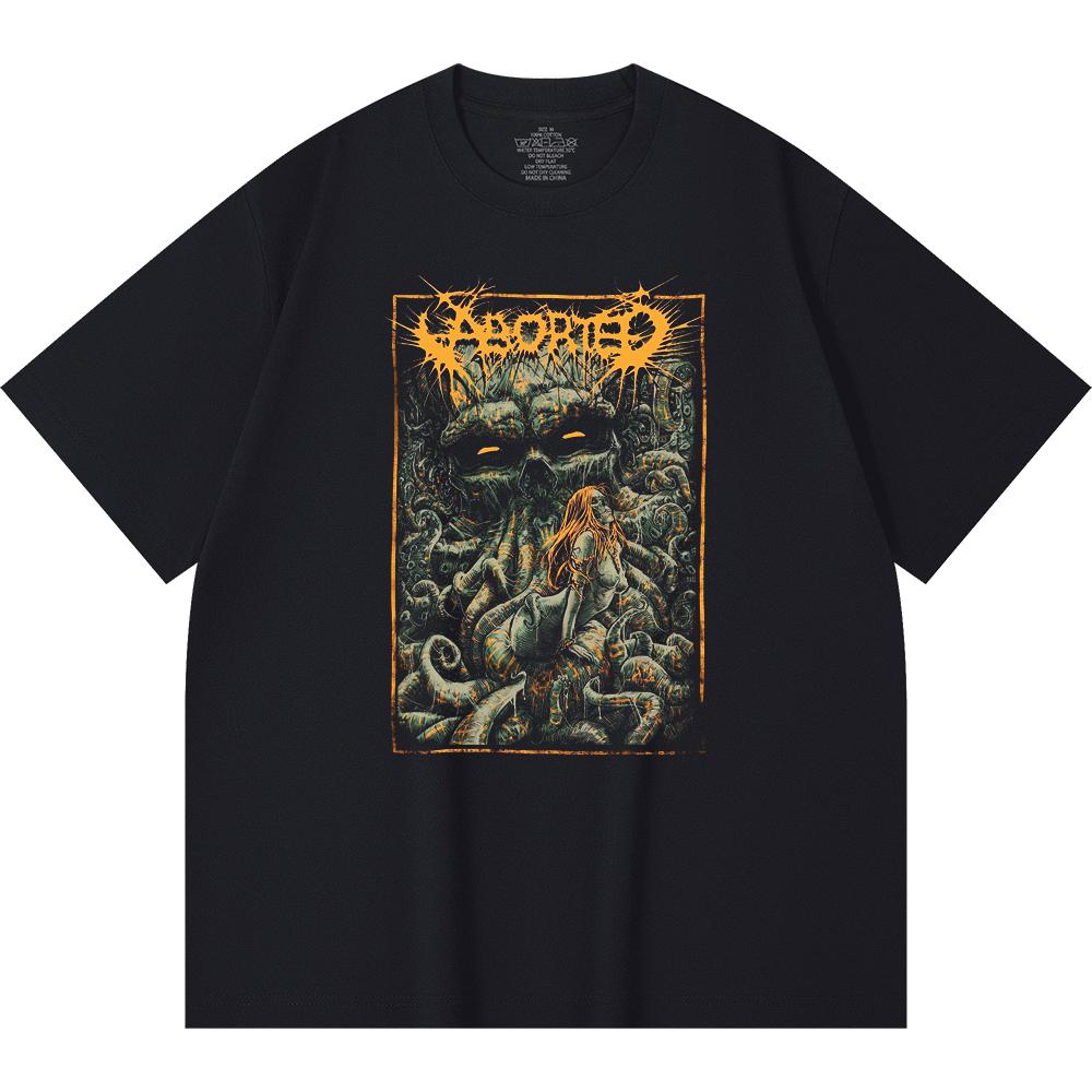 230 Gsm 100% Cotton Heavy Metal T-Shirt Rock Band Popular Music Print Unisex Heavy Cotton T Shirt