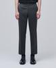 Musinsa Standard Wool Blend Relaxed Tapered Hidden Banding Crop Slacks [Medium Grey]