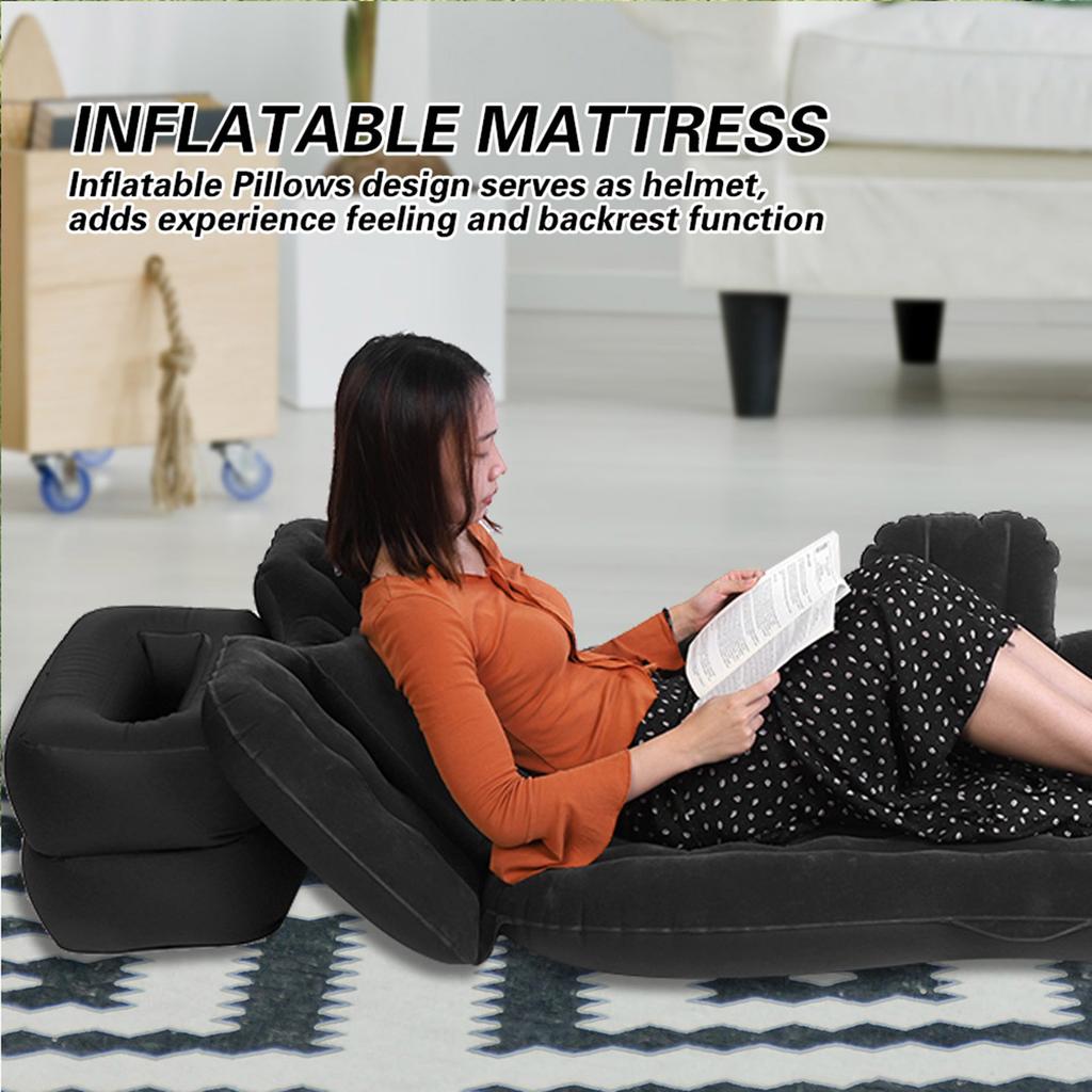 Car Air Bed Inflatable Bed Mattress Indoor Outdoor Camping Travel Car Back Seat Air Beds Cushion Car Inflatable Mattress