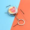 Pills Box Keychain With Mirror And Sealed Metal Compartment Keychain Moisture-Proof Medicines Dispenser Travel Accessory