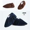Thick Flannel Shoe Covers 1 Pair Portable Reusable Non-slip Overshoes for Travel Hotel Indoor Foot Protection