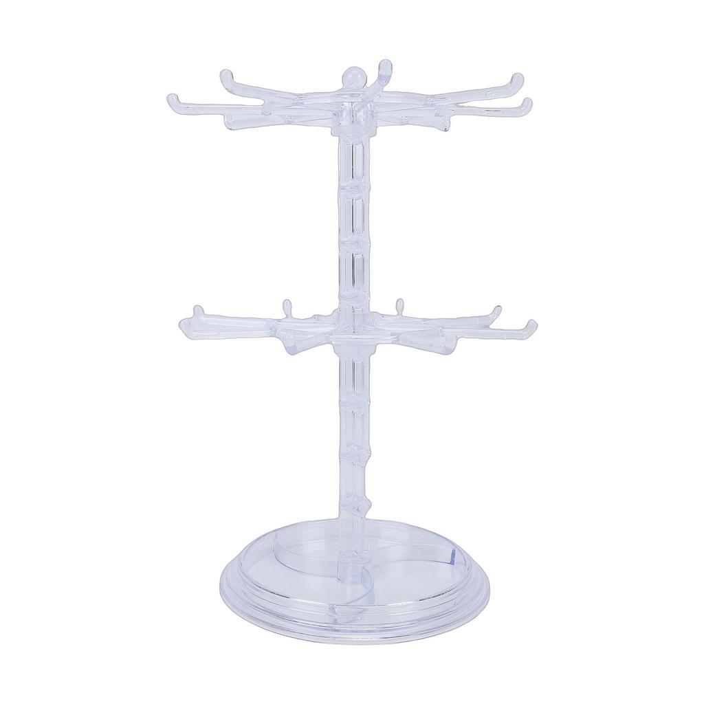 2 Tier Rotating Jewelry Display Stand Necklace Bracelet Ear s  s Watches Keychains Holder   Acrylic Jewelry  