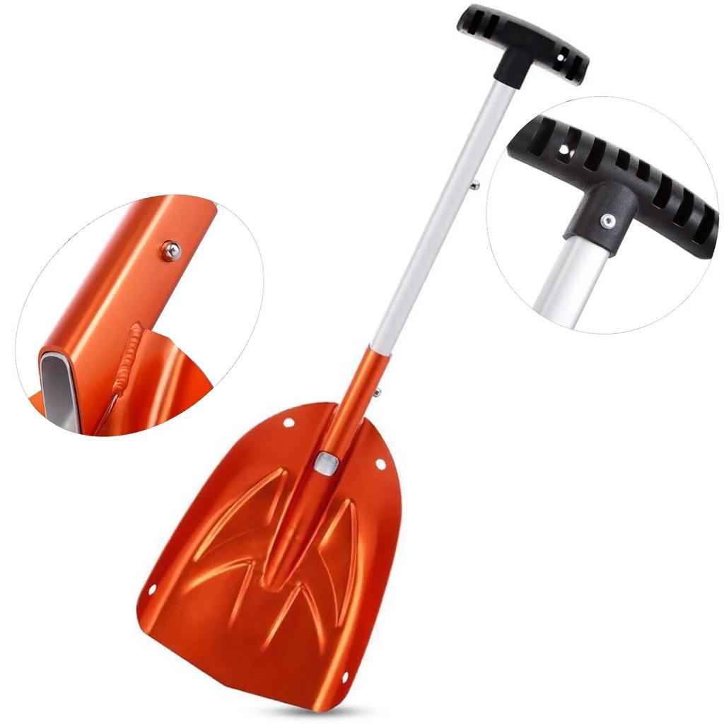 Detachable Telescopic Shovel Outdoor Yard Cleaning Tool Winter Snow Ice Shovel Portable Aluminum Alloy Foldable Tool Garden