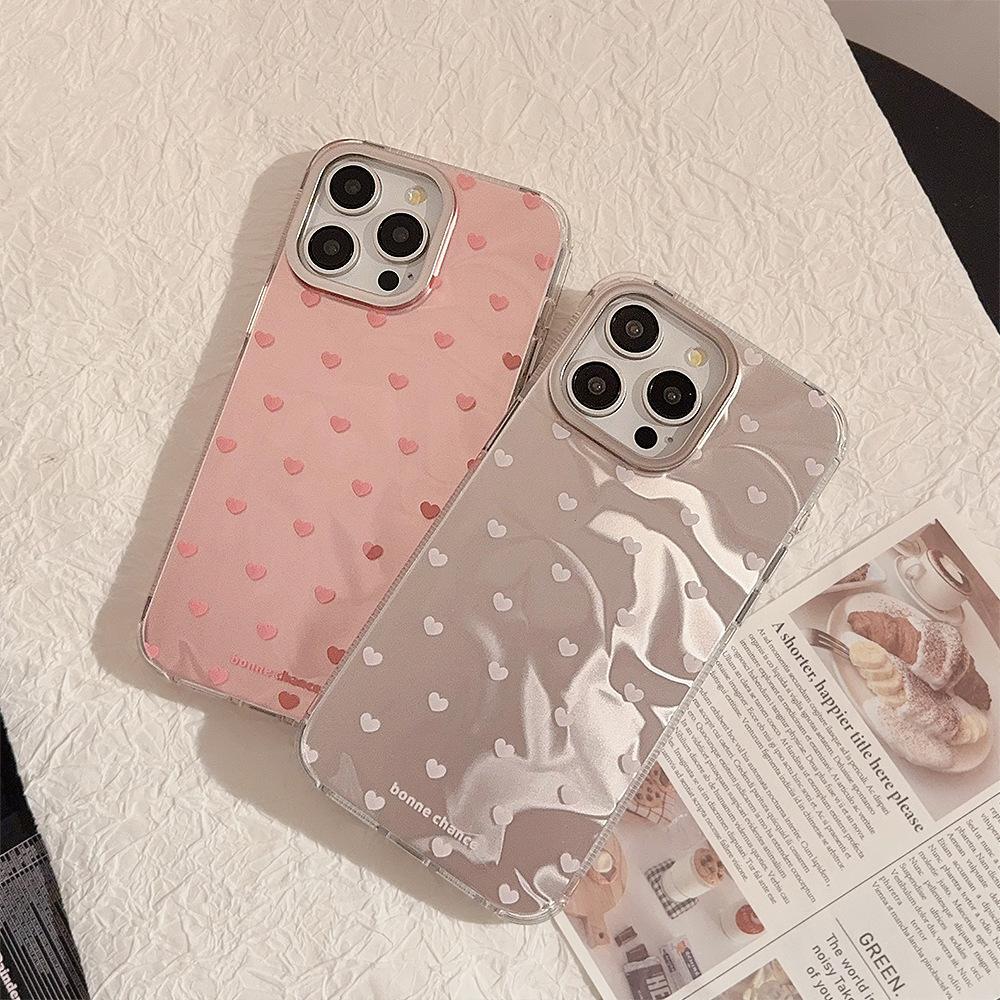 Simple Ins Love for IPhone 15 Apple 16 Phone Case 14pro Max Fresh 12 Hard 13 Water Ripples