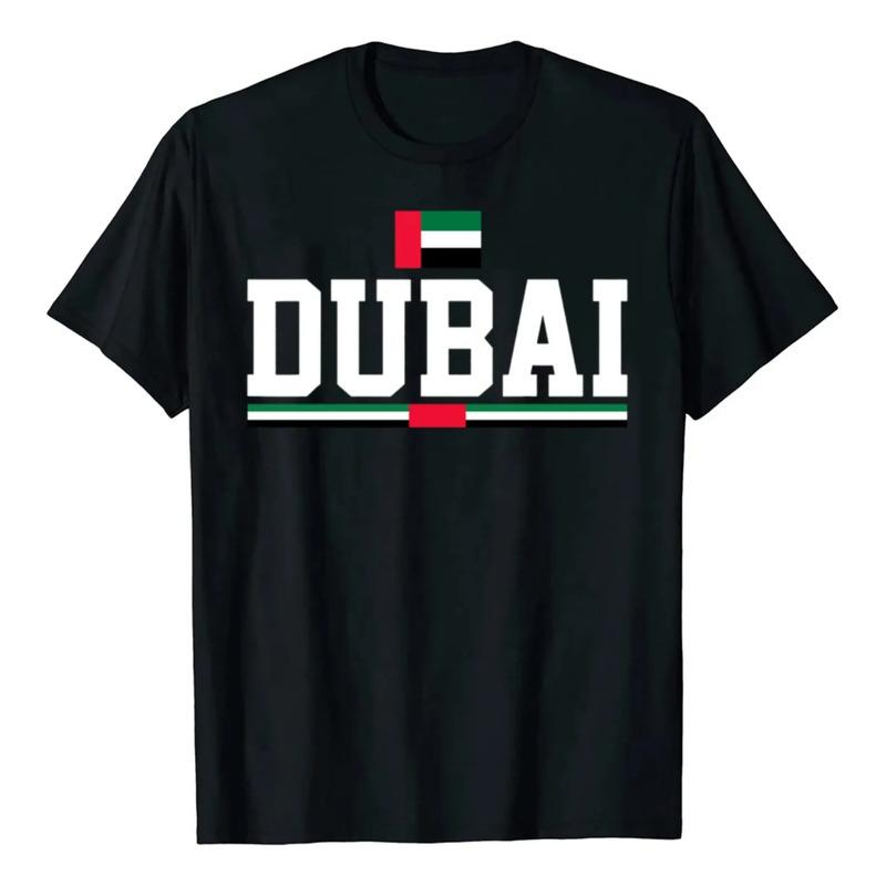 Camisetas Engra?adas De Dubai, Estampa, Algod?o, Streetwear, S разноцветный