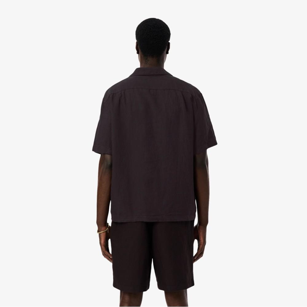 [Lacoste] Men's Hawaiian Collar Linen Short Sleeve Shirt CH2339-56G3LA