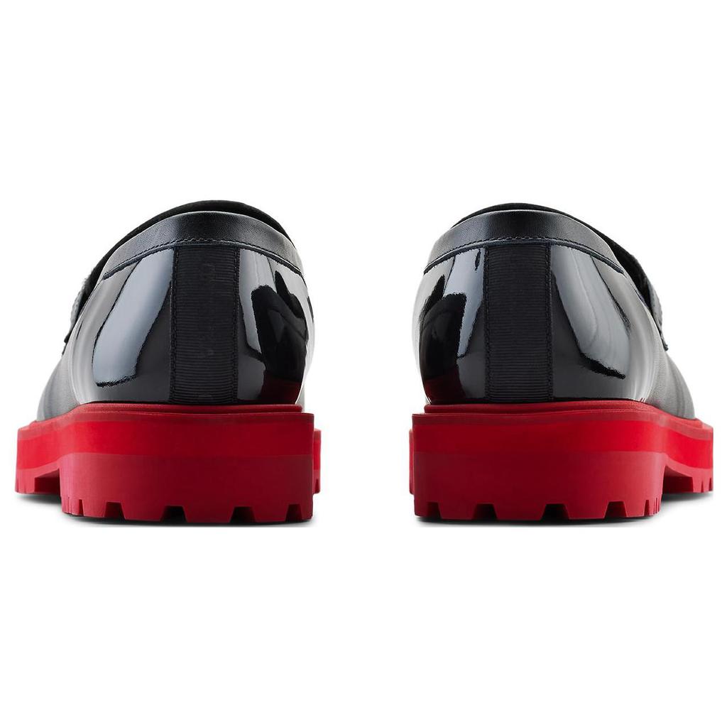 New Onitsuka Tiger Bit Loafer Cushioned Slip Resistant Abrasion Resistant Low Top Sports Casual Shoes Women's Black Red 1182A601-001