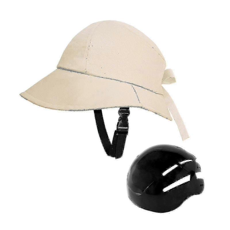 Cyclist Hat Type Helmet Cap with Sun Protection Ideal for Women's Everyday Cycle and Work Use