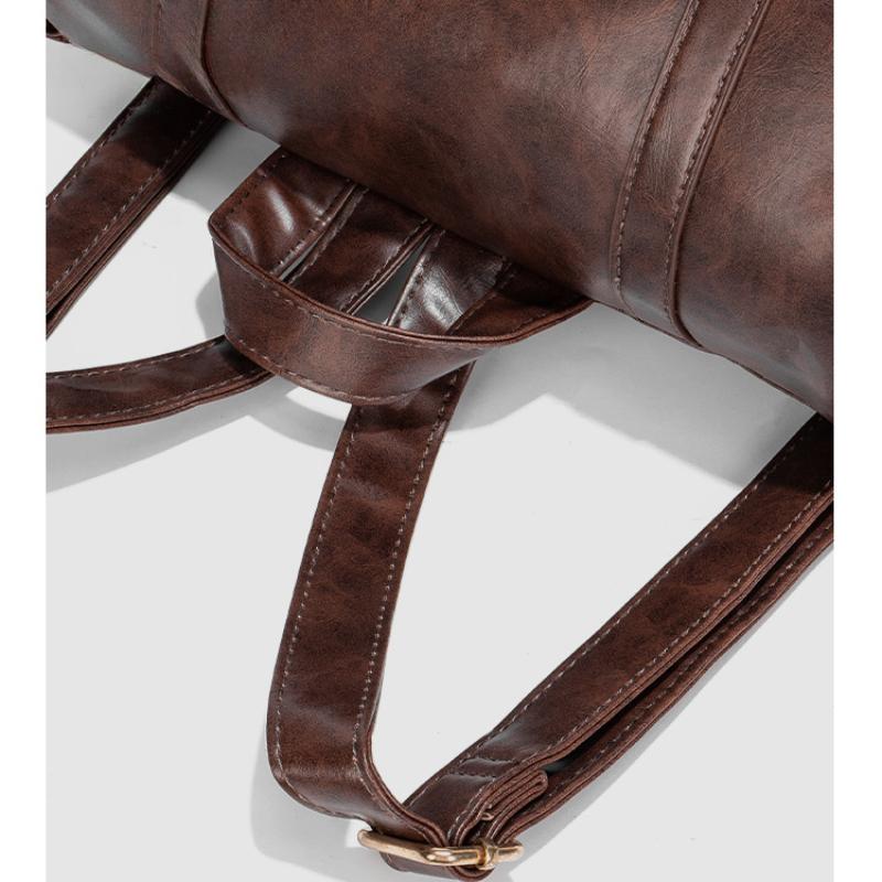 Trendy New Ladies Fashion All-match Spring and Summer Solid Color Simple One-shoulder Handbag Zipper Backpack