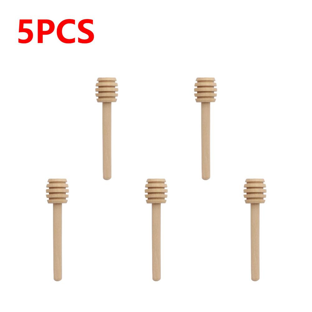 1-50PCS Dessert Spoon Honey Stir Bar Honey Spoon Mixing Handle Jar Spoon Wooden Honey Spoon Coffee Tea Tableware Utensils