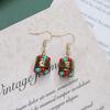 Handmade Niche Nepalese Exotic Tibetan Earrings Retro Temperament Simple Earrings Show Face Thin Earrings