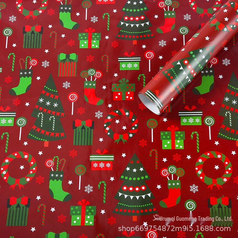 Festive Floral Kraft Wrapping Paper for Christmas & Birthday Gifts