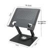 Rotatable Metal Tablet Stand for iPad - Height Adjustable with Cooling Feature