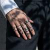 15Pcs Y2K Liquid Metal Irregular Rings Set for Women Silver Color Punk Grunge Goth Geometric Open Ring Kit Party Jewelry Gift