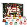 Christmas Advent Calendar Squeezy Toy 2026, 24 Days Dumpling Toys Countdown Plush Calendar, Decor Jumbo Mini Glitter for Stress Relief Festive