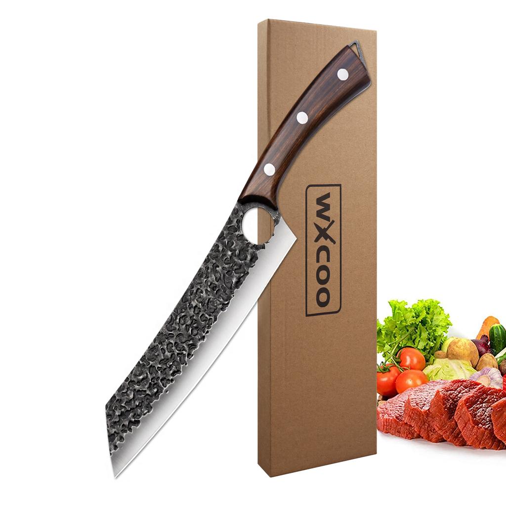 Stainless Steel Kitchen Knife Handmade Forged Butcher Knife Meat Cleaver Cutting Watermelon Fruit Chef Knife and Accessories