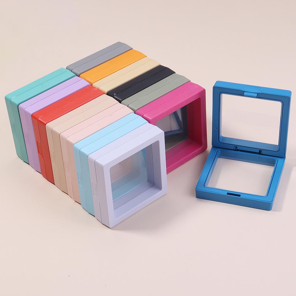 1Pc PE Film Transparent Visible Jewelry Storage Box Ring Earring Box Bracelet Necklace Display Box Jewelry Dustproof Storage Box