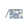 Wpc. Patterns Knit Flat Pouch, Machine Washable, Accessory Case with Strap, W145-9150-204 Flowers an