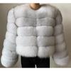 VAYLA Damenmode Kunstpelzmantel Super Heiß Herbst Winter Damen Kurze Kunstfuchs Fell Flauschige Jacke Hohe Qualität Top Damen Pelzmäntel