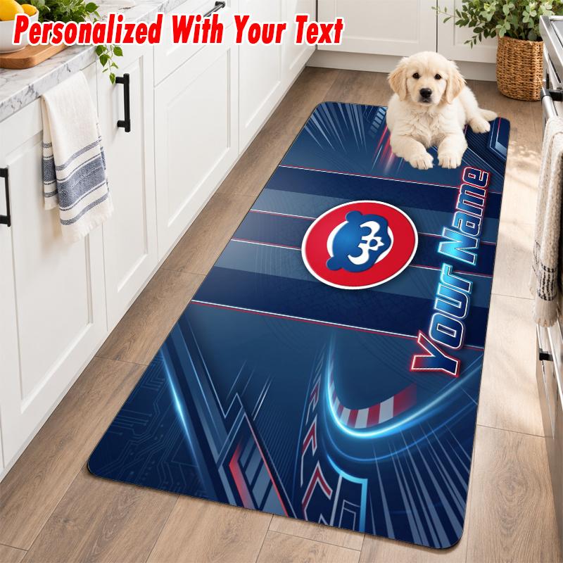 Chicago Cubs Custom Name Flannel Rug Kitchen Mat Non Slip Floor Carpet Personalized Home Decor