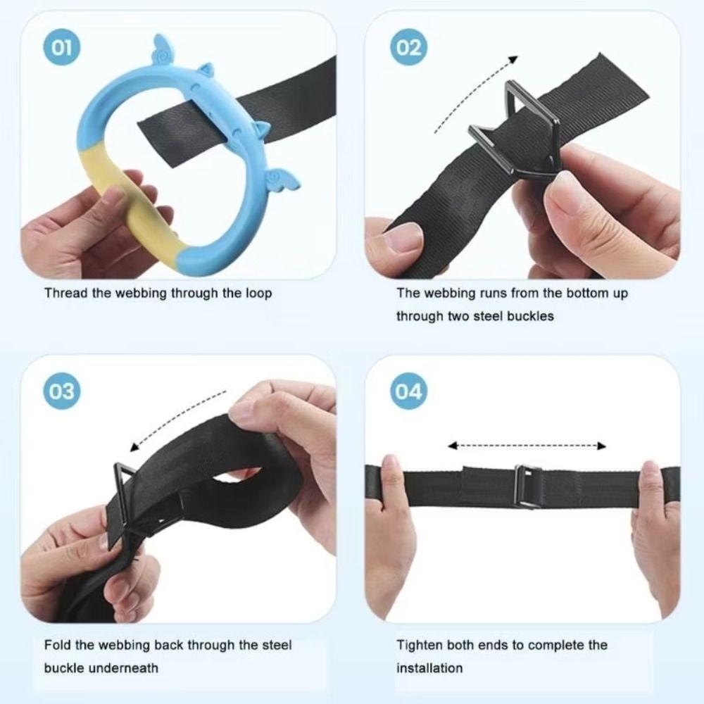 Arm Strength Children Gymnastic Rings Adjustable Straps Strength Training Ring  Kids Toy