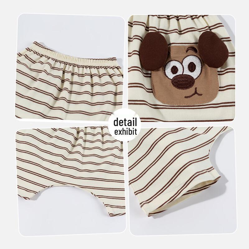 Beibeiyi Boys' Summer Striped Cotton PP Shorts