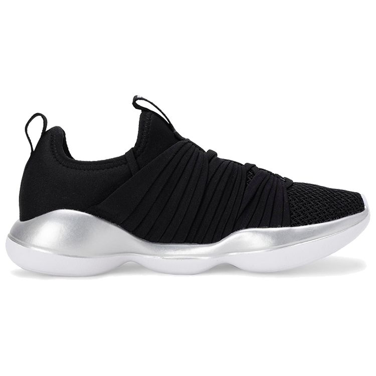 Puma Flourish Stellar Low Top Running Shoes Women Sneaker Black Silver White 192337-05