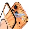 For iPhone 17 Pro Case Compatible with MagSafe Aluminium Alloy PC Matte Phone Cover Pop-Up Snap Lock